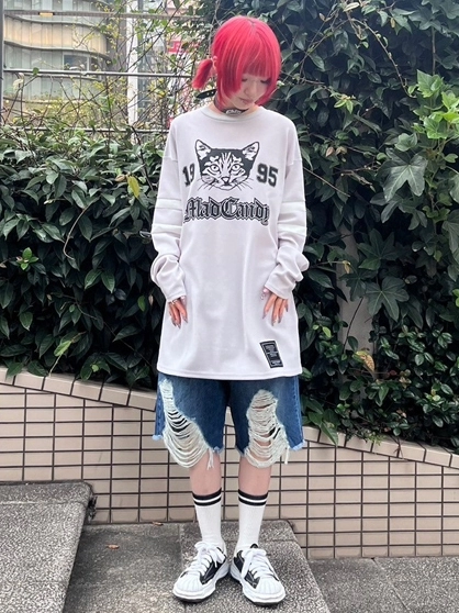 DAMAGE SHORT JEANS | Candy Stripper（キャンディ ストリッパー