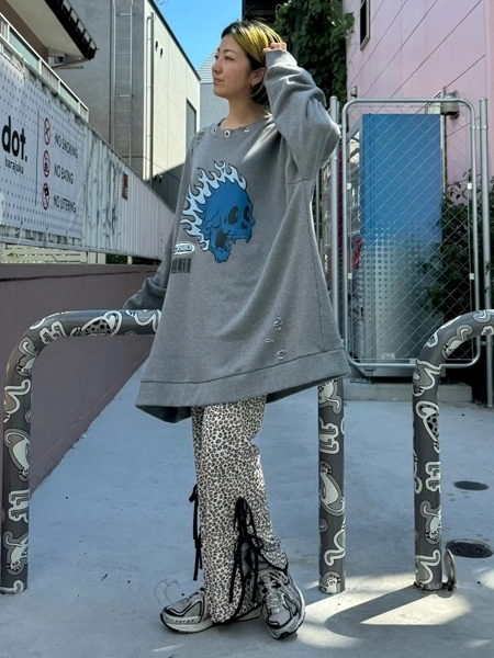 STRINGSLIT FLARED PANTS | Candy Stripper（キャンディ