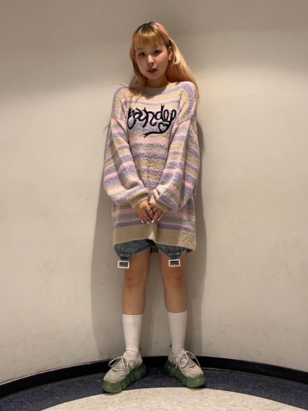 CHEEKY BELTED DENIM PANTS | Candy Stripper（キャンディ