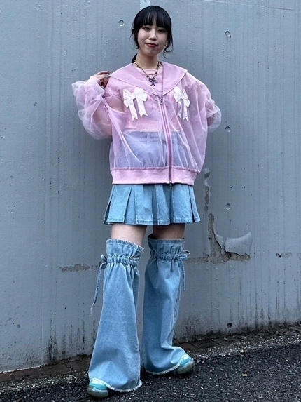 TULLE SHEER SAILOR BLOUSON | Candy Stripper（キャンディ
