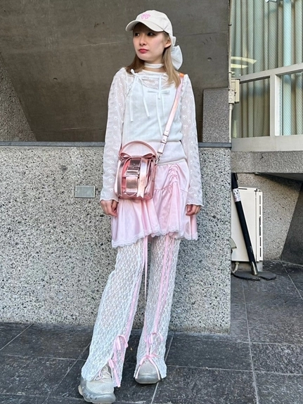 RIBBON SHEER CHOKER TOPS | Candy Stripper（キャンディ
