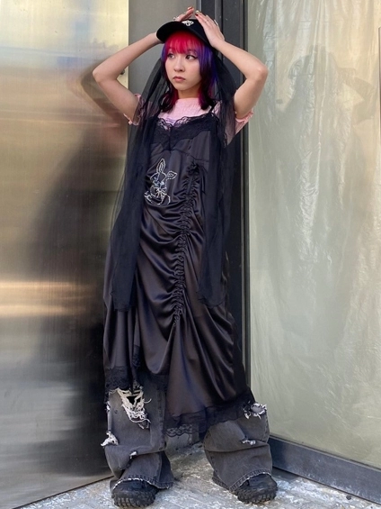 RHINESTONE BUNNY LINGERIE DRESS | Candy Stripper（キャンディ