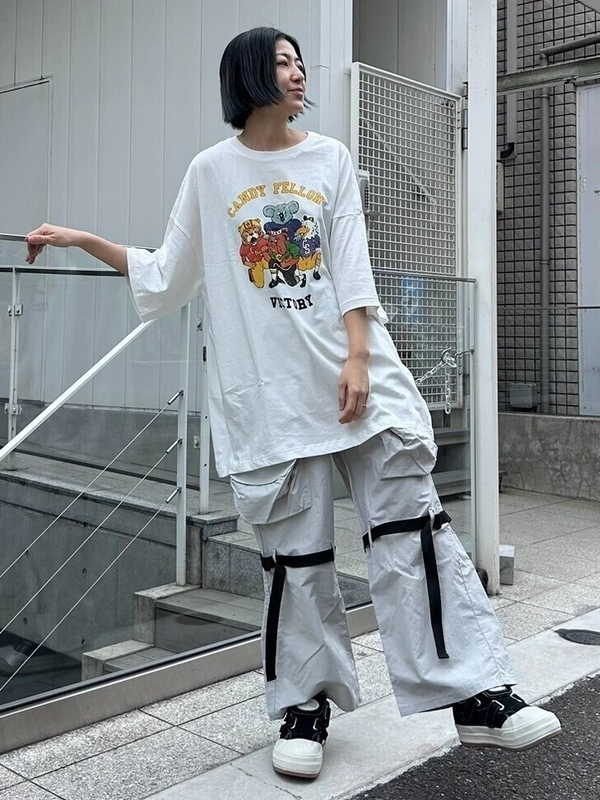BIG POCKET NYLON CARGO PANTS | Candy Stripper（キャンディ