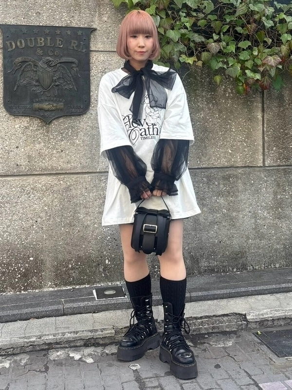 RIBBON TULLE BLOUSE | Candy Stripper（キャンディ