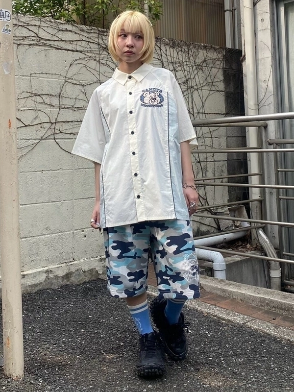 CAMOUFLAGE WIDE HALF PANTS | Candy Stripper（キャンディ