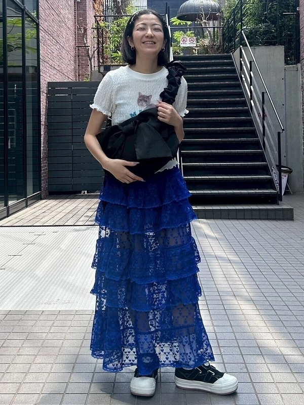 LAZY CAT SHIRRING TOPS | Candy Stripper（キャンディ ストリッパー