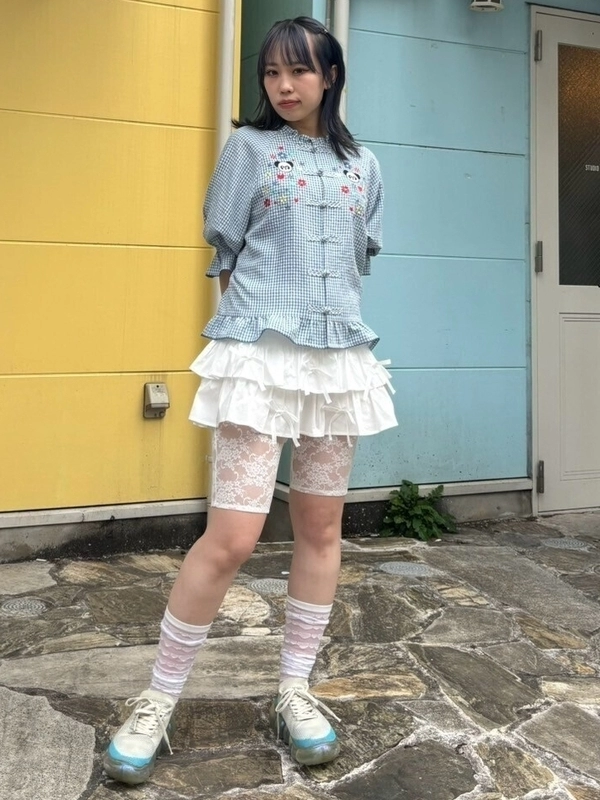FLOWER PEPE CHINA BLOUSE | Candy Stripper（キャンディ ストリッパー
