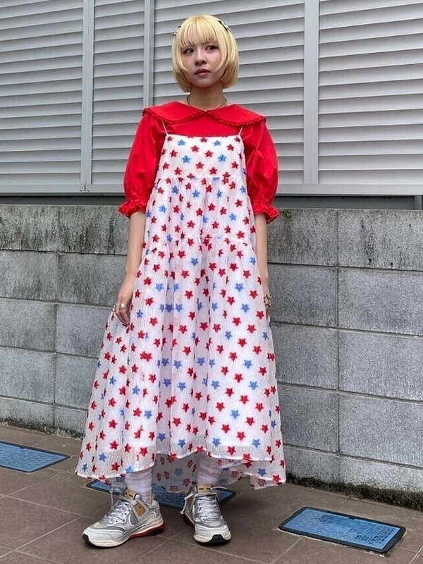STAR JACQUARD SHEER DRESS | Candy Stripper（キャンディ
