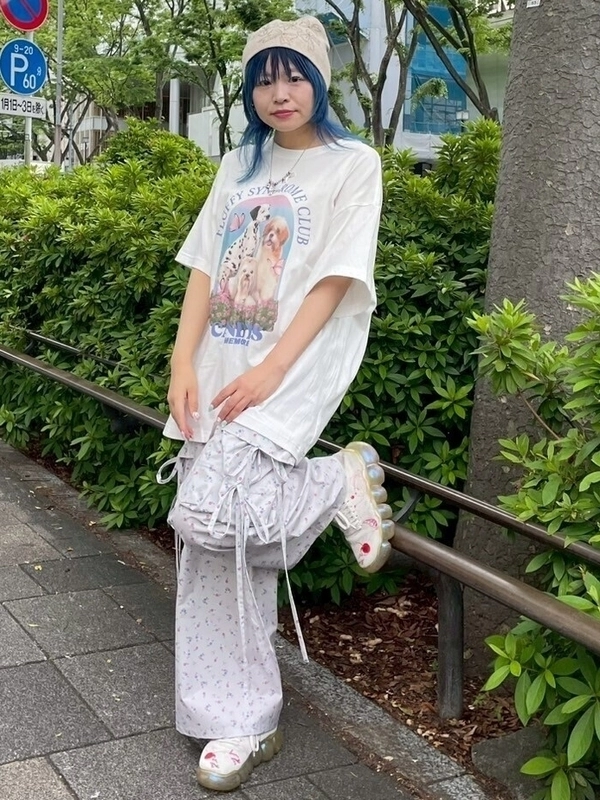 FLUFFY CLUB BIG TEE | Candy Stripper（キャンディ ストリッパー