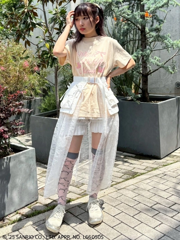 MARRONCREAM】WHAT DO YOU MEAN TEE | Candy Stripper（キャンディ