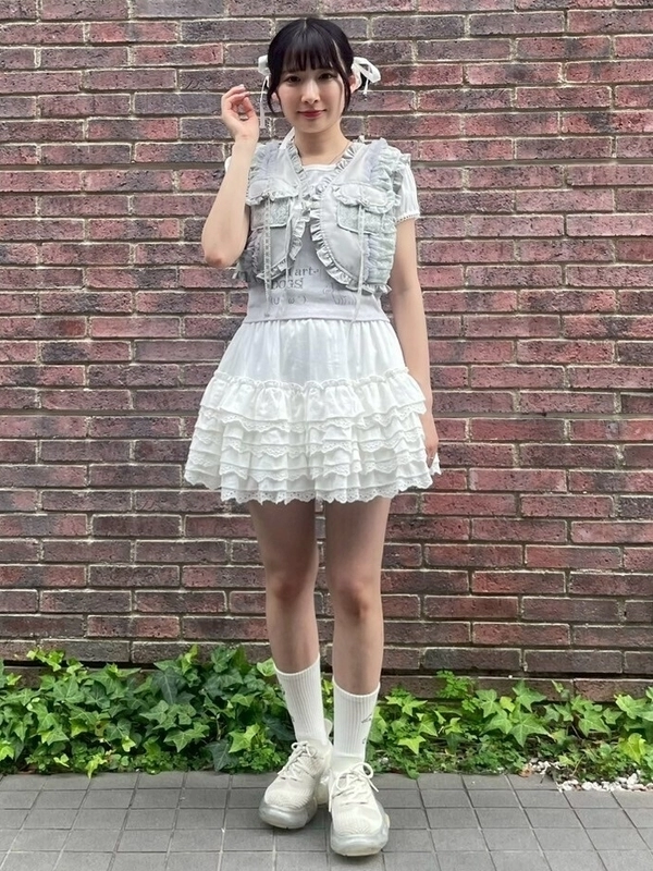 スカート Candy stripper COTTON LACE FRILL SKIRT COTTON LACE FRILL SKIRT | Candy Stripper(キャンディ