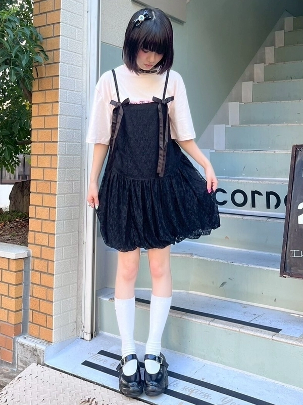LACY BALLON MINI ONE-PIECE | Candy Stripper（キャンディ