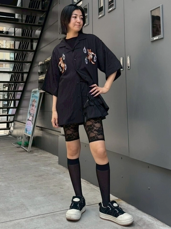 RIBBON SKIRT LAYERED PANTS | Candy Stripper（キャンディ