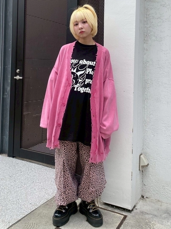トップス DAMEGE PIGMENT KNIT CARDIGAN PIGMENT DAMAGE KNIT CARDIGAN | Candy Stripper（キャンディ