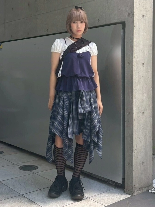 CHECK SHIRT WRAP SKIRT | Candy Stripper（キャンディ ストリッパー