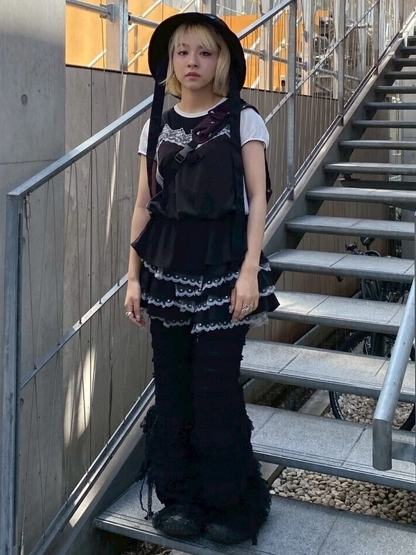 キャンディストリッパー　ハット　黒 最終値下げ！LACY BUCKET HAT キャンディストリッパー - メルカリ