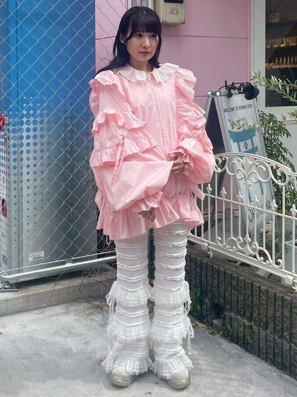 FRILL LACE FLARE PANTS | Candy Stripper（キャンディ