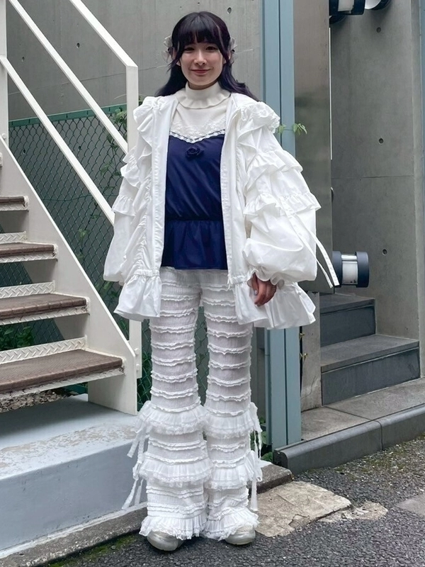 FRILL LACE FLARE PANTS | Candy Stripper（キャンディ