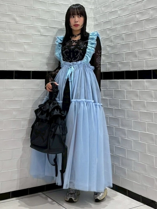 ETOILE TIERED HARNESS TULLE SKIRT | Candy Stripper（キャンディ