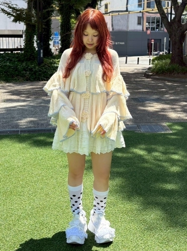 ROSE SHEER KNIT CARDIGAN | Candy Stripper（キャンディ ストリッパー