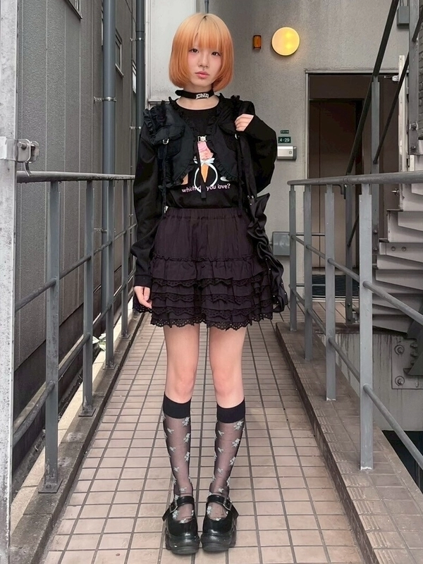 スカート Candy stripper COTTON LACE FRILL SKIRT Candy stripper COTTON LACE FRILL SKIRT