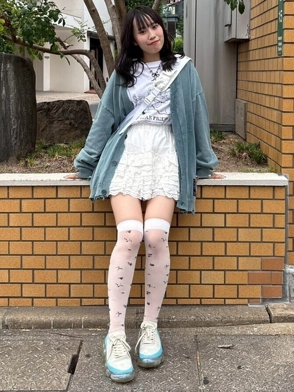 キャンディストリッパー CND COLLEGE DAMAGE CARDIGAN PIGMENT DAMAGE KNIT CARDIGAN | Candy Stripper（キャンディ