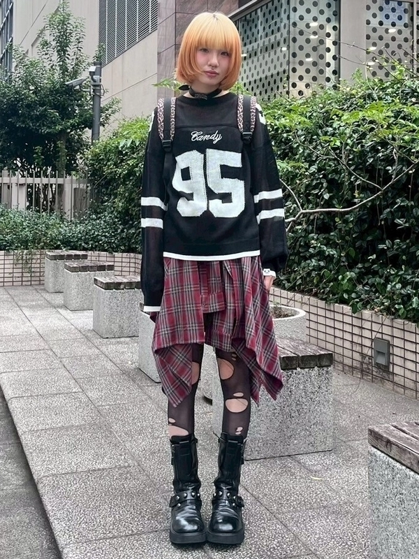 NUMBERING SHEER KNIT | Candy Stripper（キャンディ ストリッパー