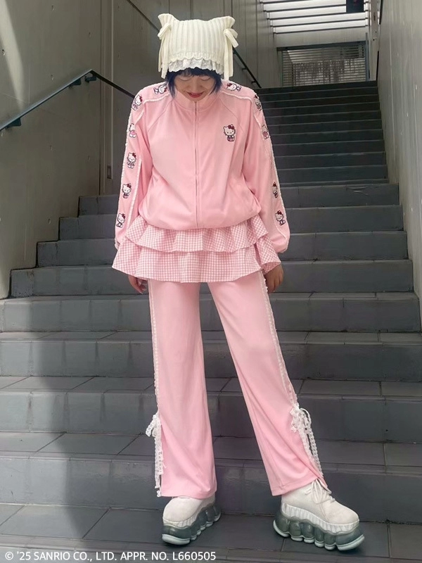 HELLO KITTY】LINGERIE JERSEY BLOUSON | Candy Stripper（キャンディ