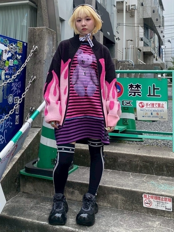 トップス Candy Stripper FIRE PATTERN KNIT JUMPER FIRE PATTERN KNIT JUMPER | Candy Stripper（キャンディ ストリッパー