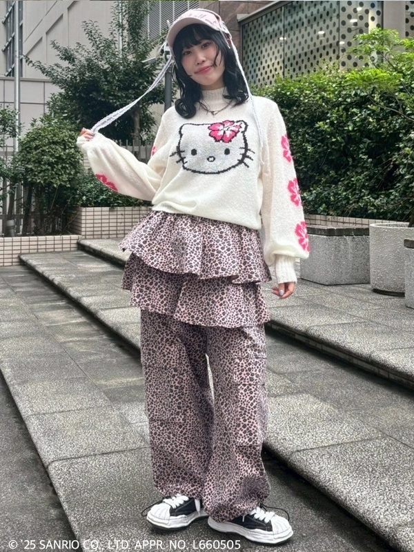 HELLO KITTY】HIBISCUS KNIT PULLOVER | Candy Stripper（キャンディ