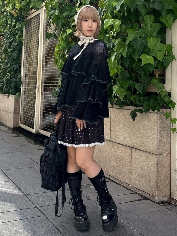 ROSE SHEER KNIT CARDIGAN | Candy Stripper（キャンディ ストリッパー