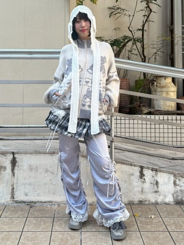 【美品】CandyStripper バルーンパンツ シルバースパンコール リボン BALLOON WRAP SKIRT BELT | Candy Stripper（キャンディ ストリッパー