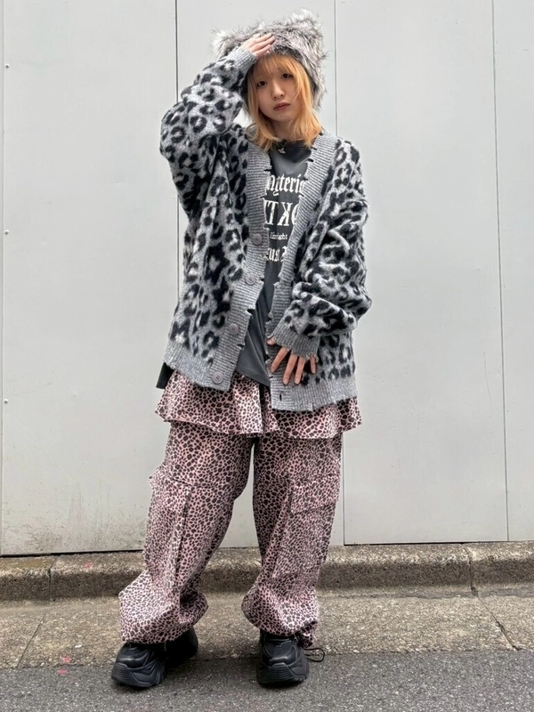 FLUFFY STAR LEOPARD KNIT CARDIGAN | Candy Stripper（キャンディ