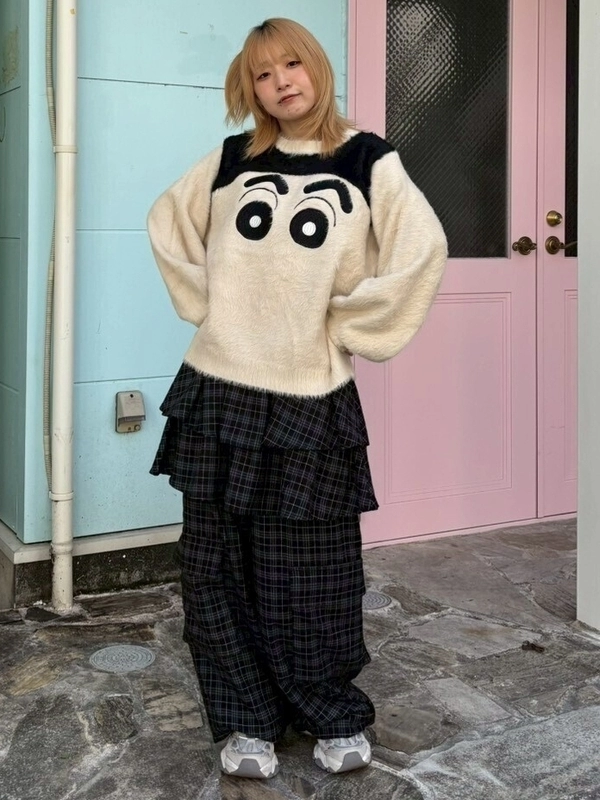 クレヨンしんちゃん】ふわふわ フェイス KNIT | Candy Stripper