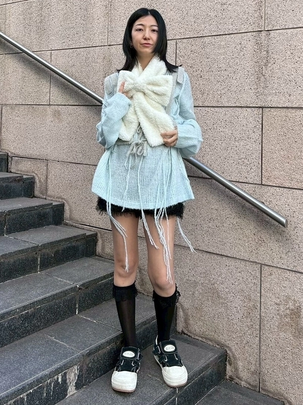 RIBBON MUFFLER | Candy Stripper（キャンディ ストリッパー