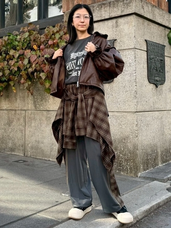 RIBBON ＆ PUFF LEATHER JACKET | Candy Stripper（キャンディ