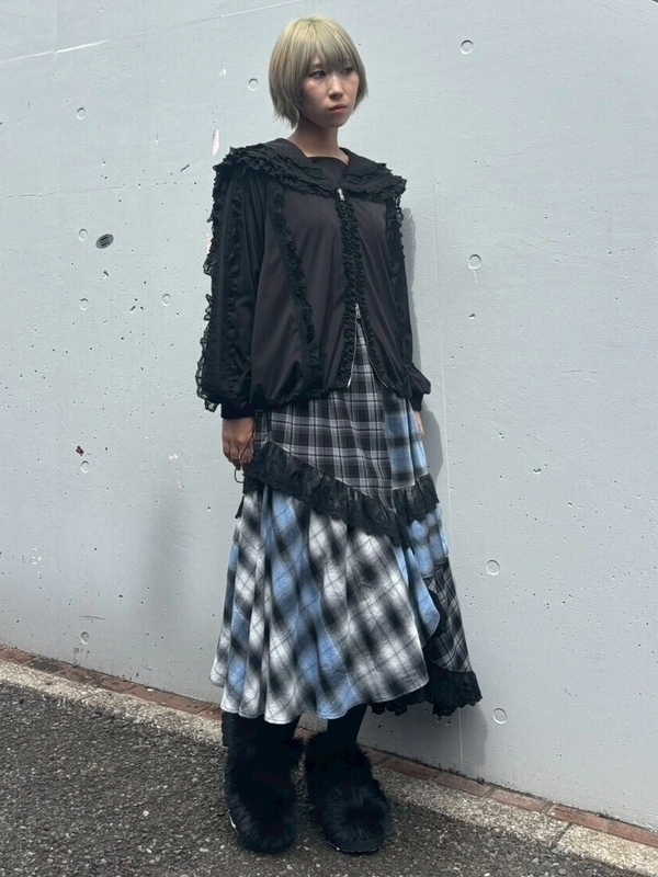 FRILL LACY JERSEY BLOUSON | Candy Stripper（キャンディ