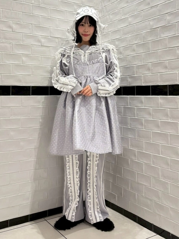 FRILL LACY JERSEY BLOUSON | Candy Stripper（キャンディ