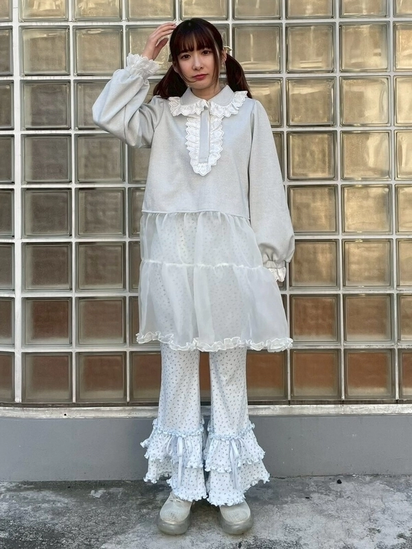 LACE COLLAR POLO ONE-PIECE | Candy Stripper（キャンディ