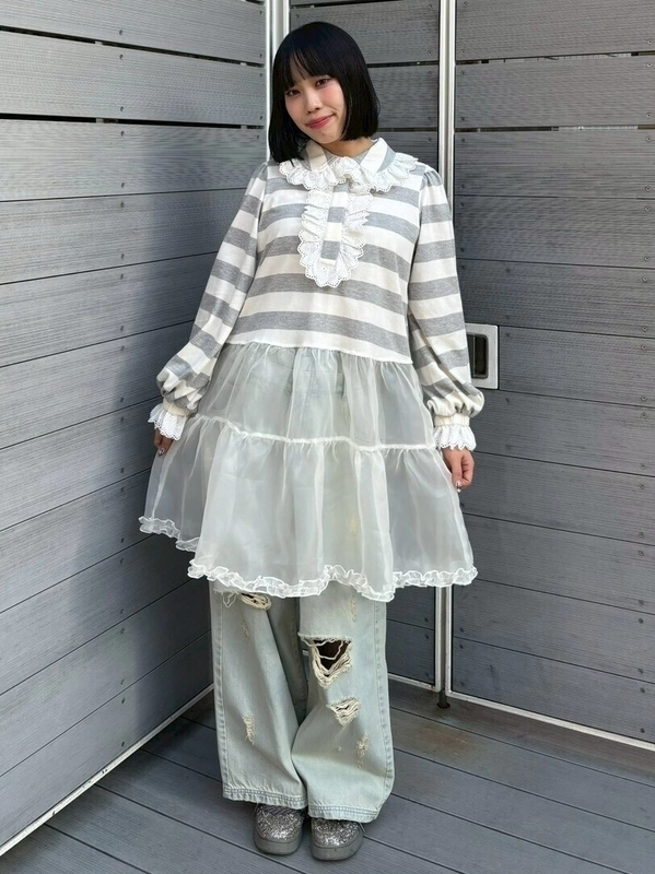 C.Girl♡専用ノエルルージュワンピ バレッタセット キャンディブッピー LACE COLLAR POLO ONE-PIECE | Candy Stripper（キャンディ