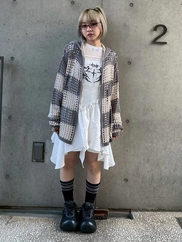 トップス CandyStripper MESH KNIT HOODIE MESH KNIT HOODIE | Candy Stripper（キャンディ ストリッパー
