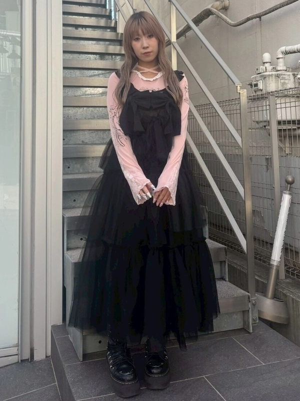 RIBBON RIBBON TULLE ONE-PIECE | Candy Stripper（キャンディ