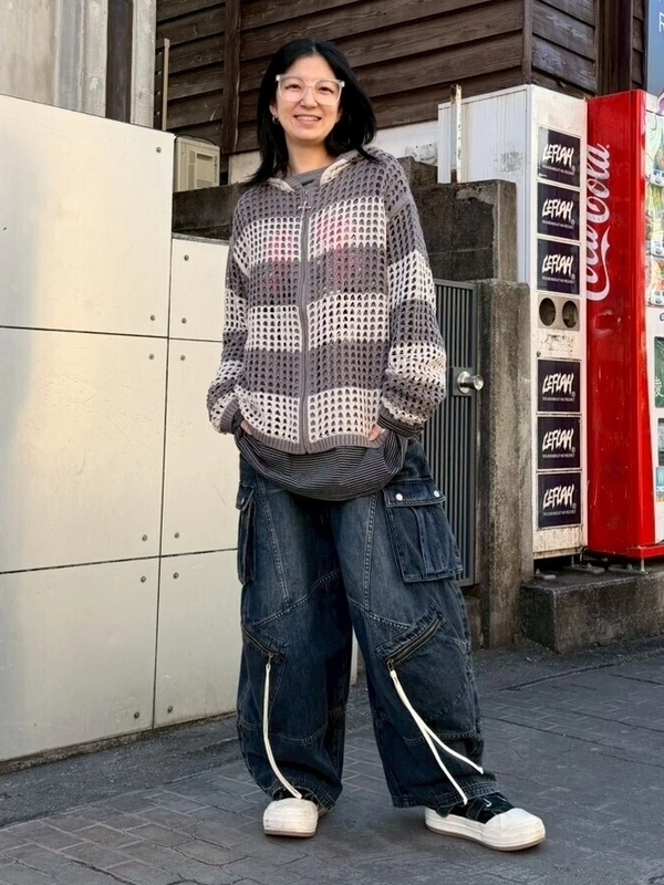 MESH KNIT HOODIE | Candy Stripper（キャンディ ストリッパー