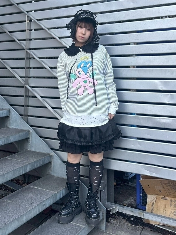 LACE COLLAR POLO ONE-PIECE | Candy Stripper（キャンディ