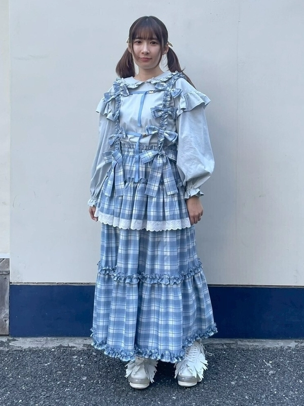 AFTERNOON TIERED FRILL SKIRT | Candy Stripper(キャンディ AFTERNOON TIERED FRILL SKIRT | Candy Stripper(キャンディ