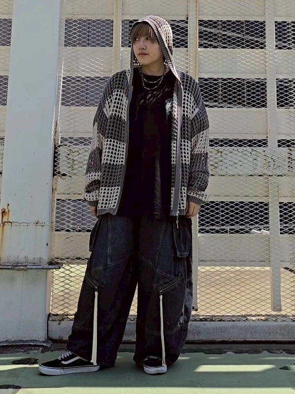MESH KNIT HOODIE | Candy Stripper（キャンディ ストリッパー