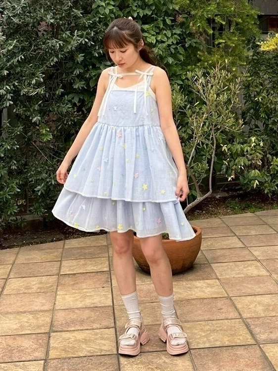 SHEER TWINKLE CAMISOLE MINI DRESS | Candy Stripper（キャンディ