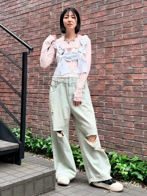 RABBIT CHECK SHEER TOPS | Candy Stripper（キャンディ ストリッパー