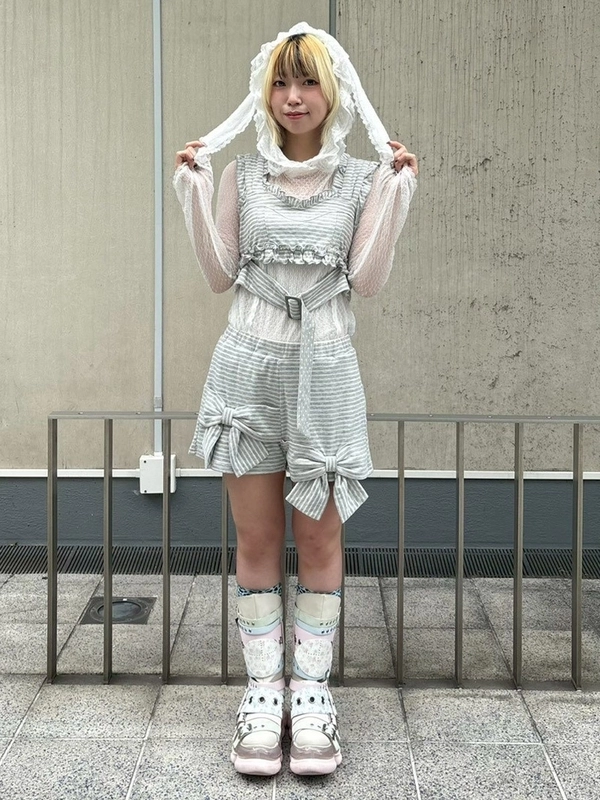 RIBBON BORDER SHORT PANTS | Candy Stripper（キャンディ