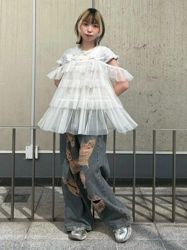 TULLE TIERED BABYDOLL | Candy Stripper（キャンディ ストリッパー